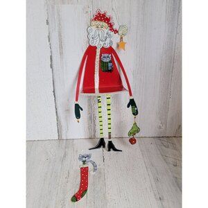 Silvestri whimsical shelf sitting santa cat bell xmas unique decor‎